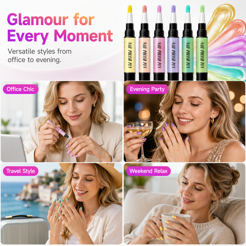 🌸 50% OFF NOW! 🌸Glitter Cat Eye Nail Polish Pen Set