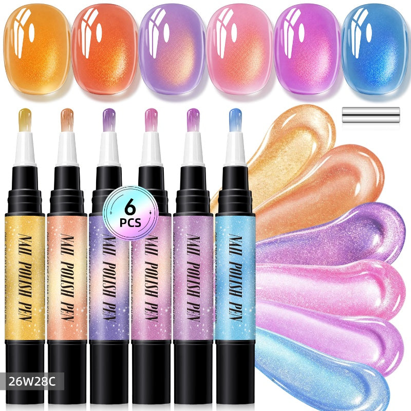 🌸 50% OFF NOW! 🌸Glitter Cat Eye Nail Polish Pen Set