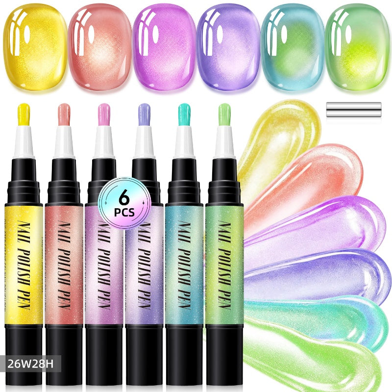 🌸 50% OFF NOW! 🌸Glitter Cat Eye Nail Polish Pen Set