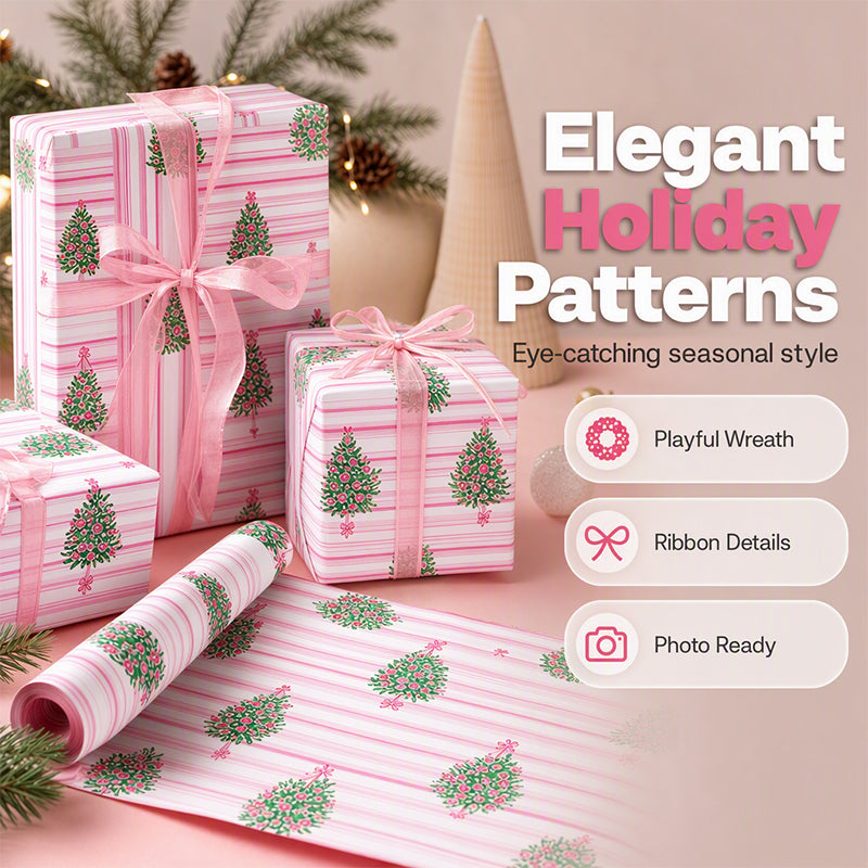 🎄 🎁 Christmas Wrapping Paper for Holiday Gifts – Festive Prints, Smooth Foldability & Elegant Holiday Patterns ✨