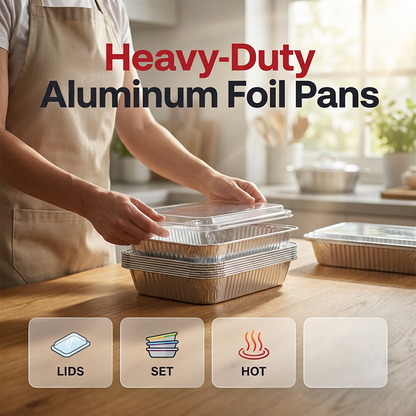 Aluminum Foil Food Containers with Lids