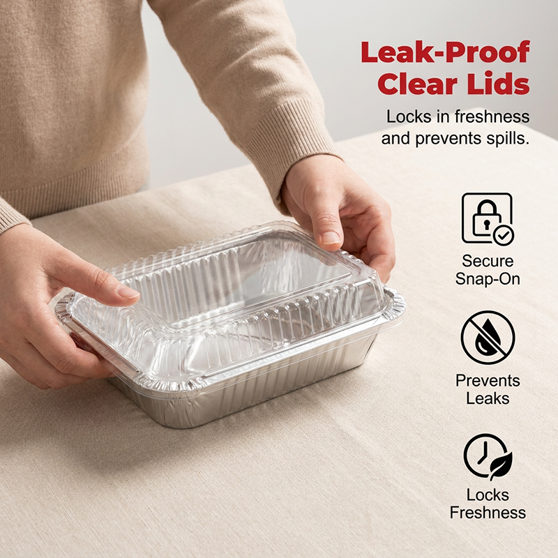 Aluminum Foil Food Containers with Lids