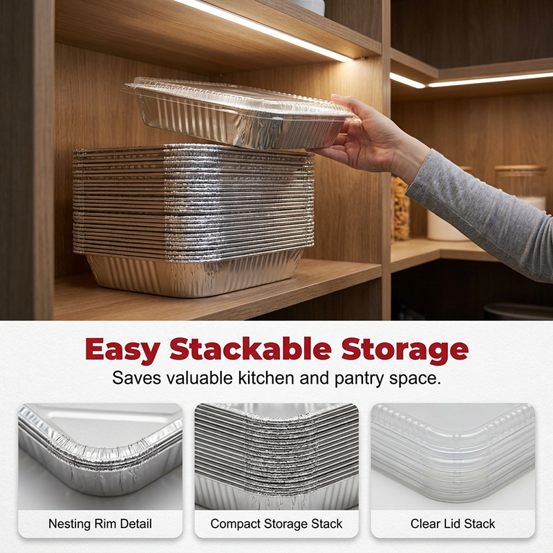 Aluminum Foil Food Containers with Lids