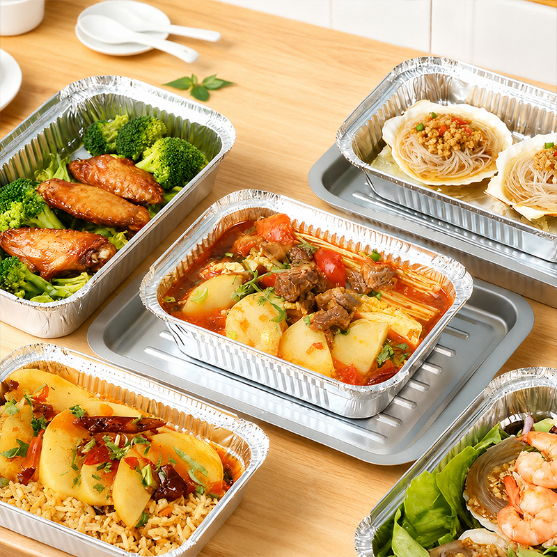 Aluminum Foil Food Containers with Lids