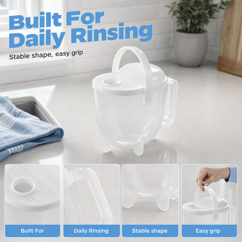 📢📢50% OFF !! ⏰Hands-Free Rice Washer with Strainer