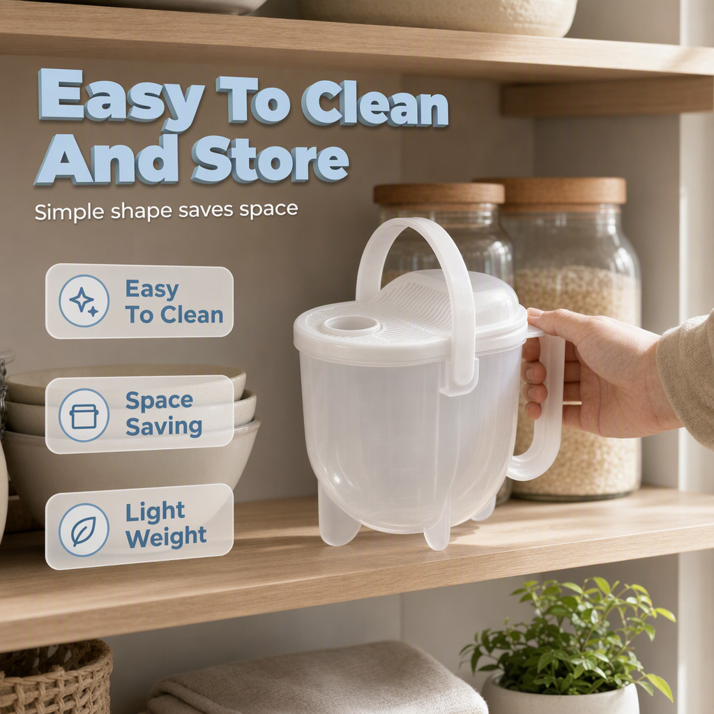 📢📢50% OFF !! ⏰Hands-Free Rice Washer with Strainer