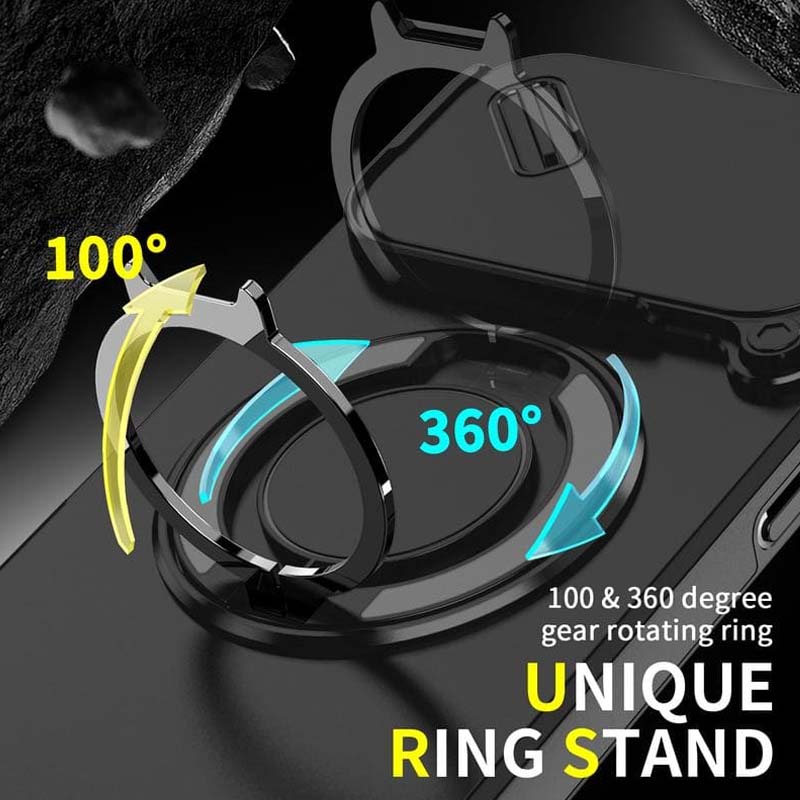 Magnetic Phone Case with Ring Stand For iPhone