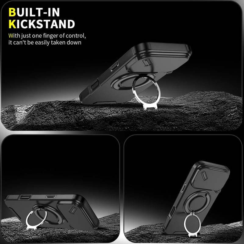 Magnetic Phone Case with Ring Stand For iPhone