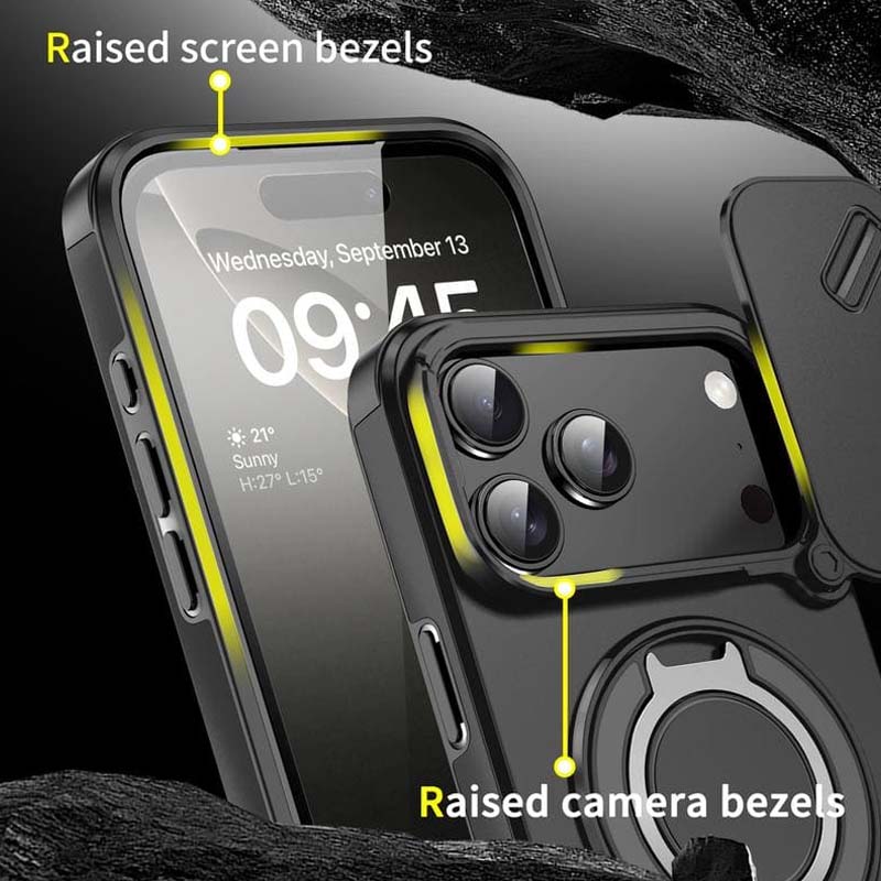 Magnetic Phone Case with Ring Stand For iPhone