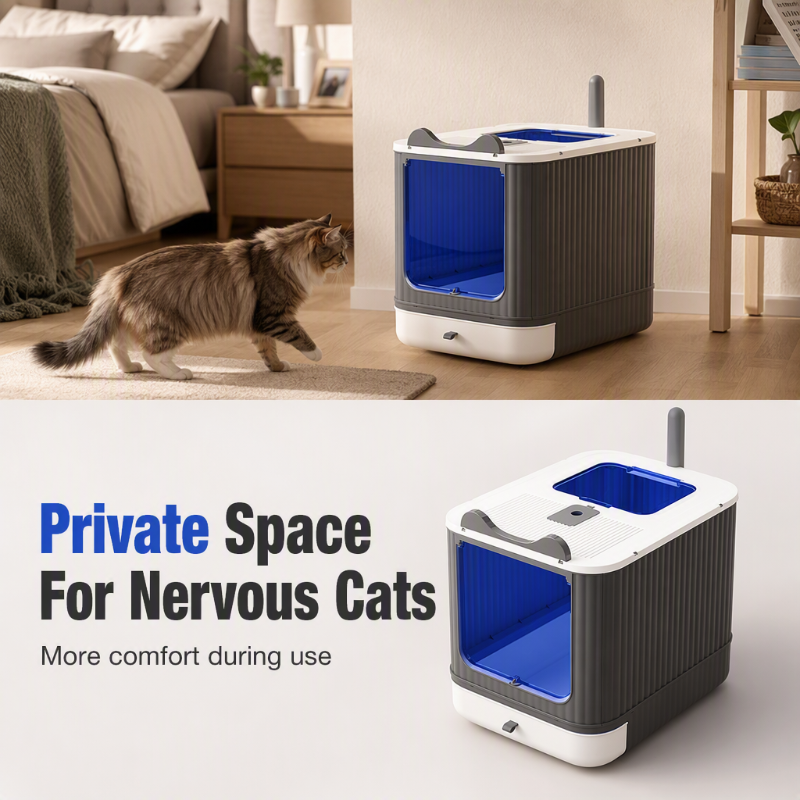 Odor-Control Covered Litter Box