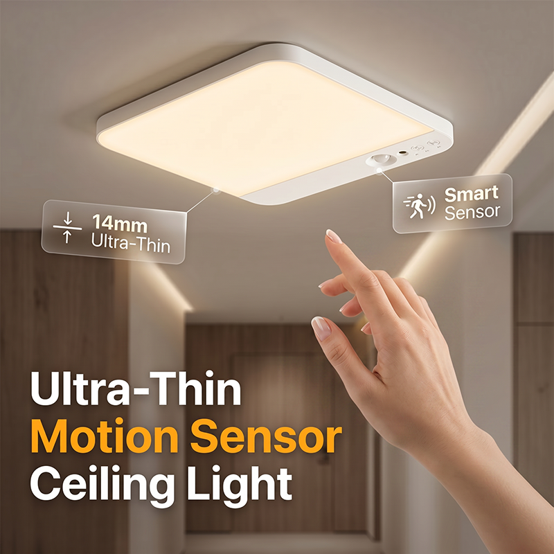 ⏳🔥LIMITED-TIME 50% OFF! ⏰ Motion Sensor LED Ceiling Light – Wireless, Magnetic Mount & Remote Control for Home 🏠