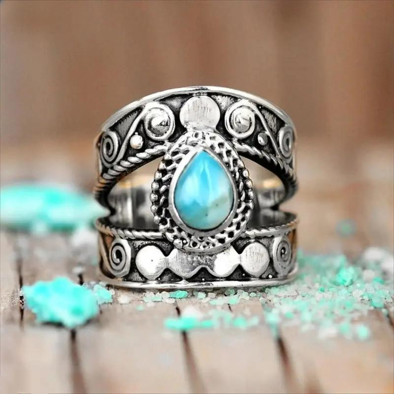 ✨Vintage Carved Teardrop Ring for Women
