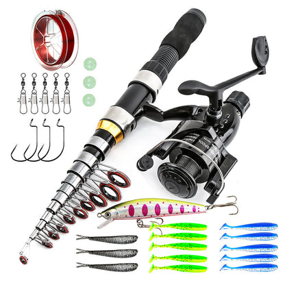 Complete Travel Fishing Gear Set & Carrying Bag