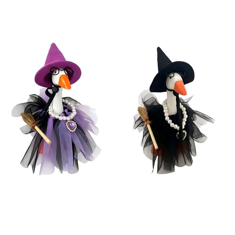 Halloween Porch Goose Witch Costume Set