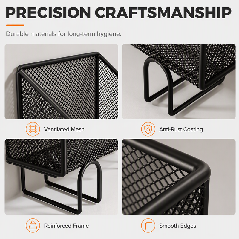 ⭐ Bestseller! Space-saving over-toilet rack – no-drill, anti-rust, ventilated mesh. 🚽✨