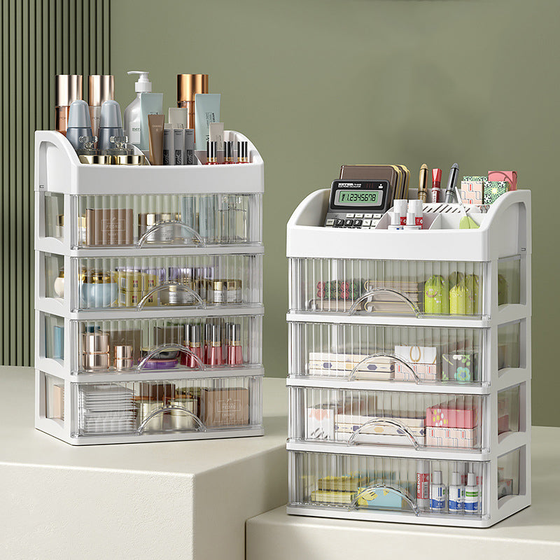 Stackable Desktop Organizer with Clear Drawers