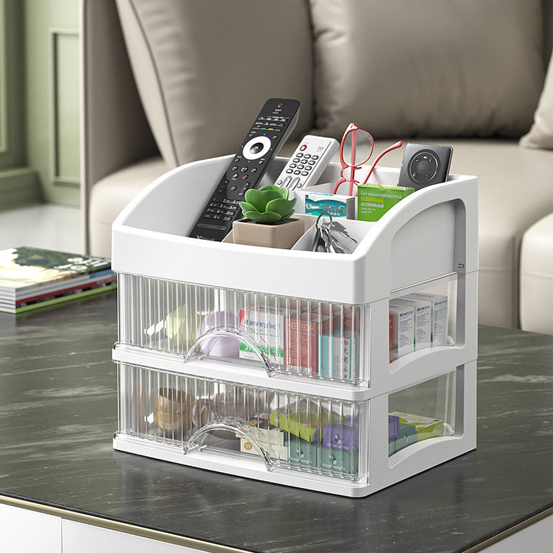 Stackable Desktop Organizer with Clear Drawers