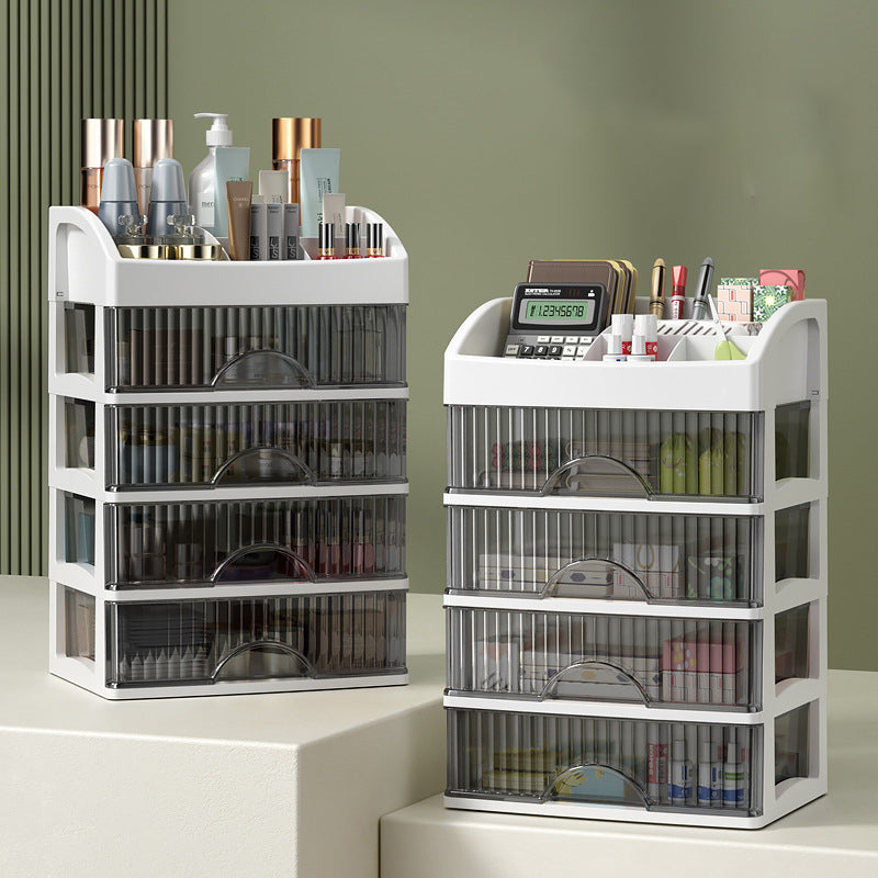 Stackable Desktop Organizer with Clear Drawers