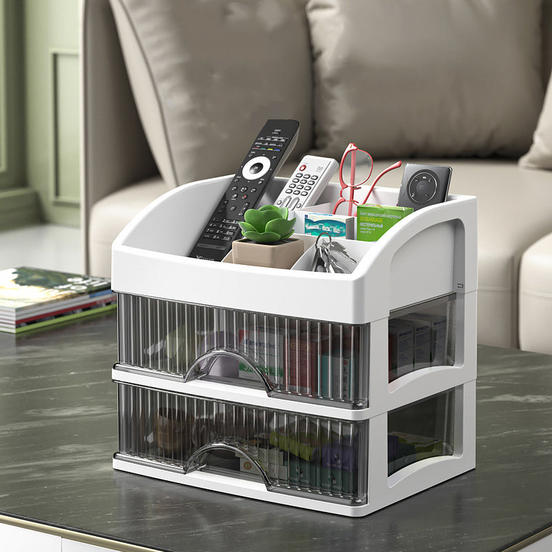 Stackable Desktop Organizer with Clear Drawers