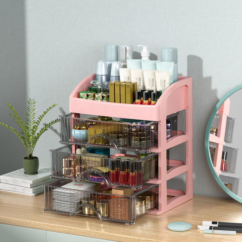 Stackable Desktop Organizer with Clear Drawers
