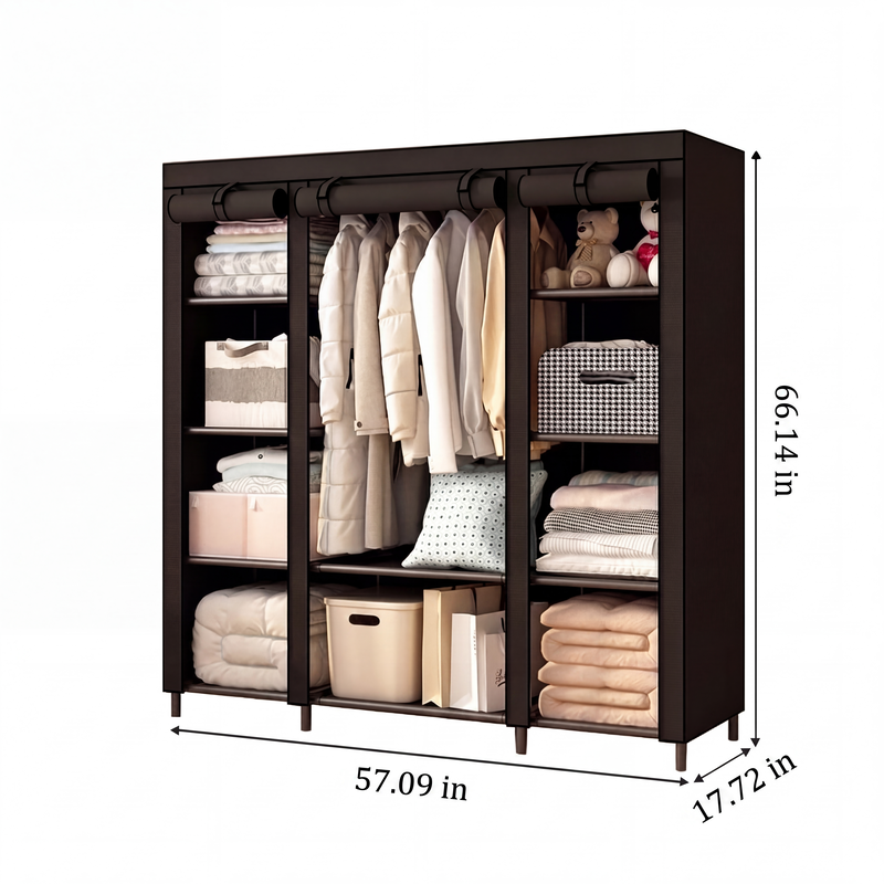 🧵 Easy‑Assemble Non‑Woven Fabric Wardrobe – Spacious, Sturdy, Dust‑proof ✨