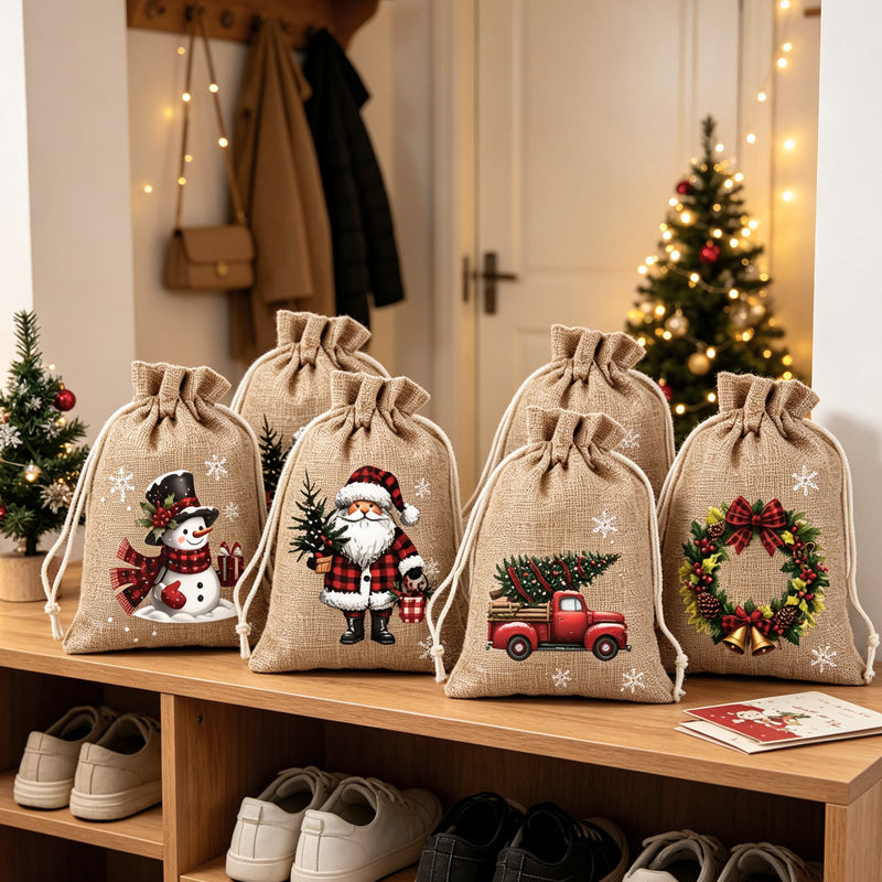 🎄 Save 50%! 🎁 Drawstring Gift Bags – Festive, reusable & perfect for wrapping ✨