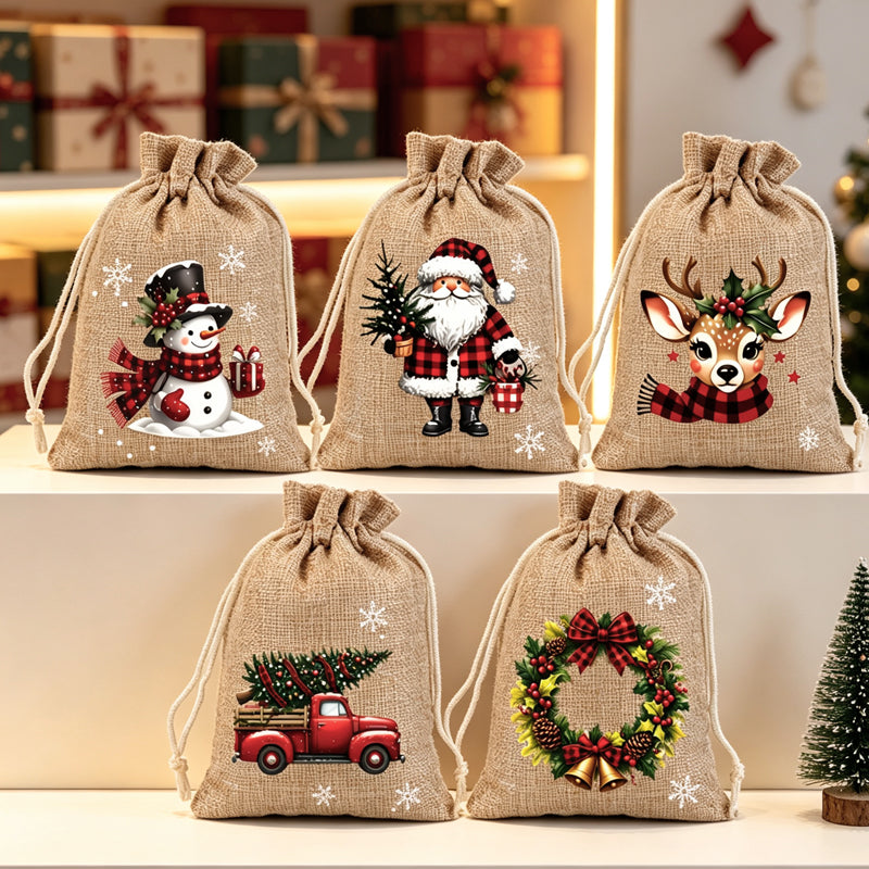 🎄 Save 50%! 🎁 Drawstring Gift Bags – Festive, reusable & perfect for wrapping ✨
