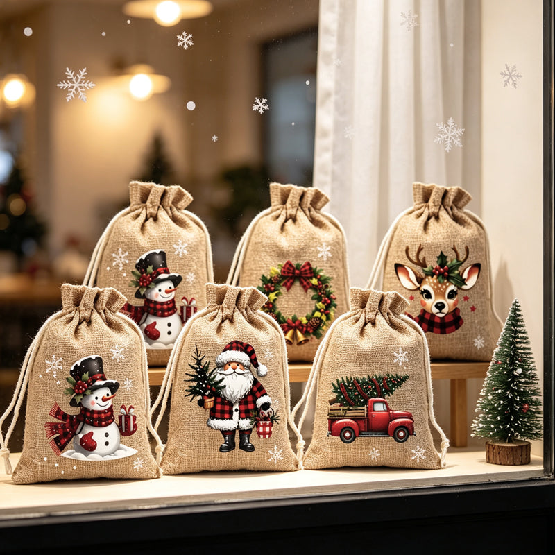 🎄 Save 50%! 🎁 Drawstring Gift Bags – Festive, reusable & perfect for wrapping ✨