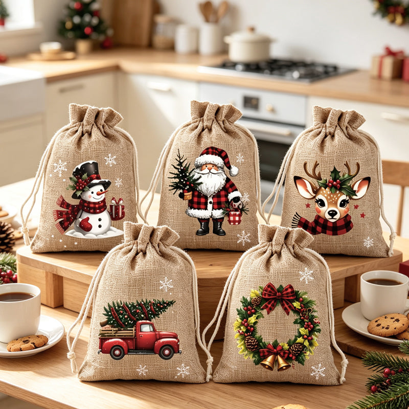 🎄 Save 50%! 🎁 Drawstring Gift Bags – Festive, reusable & perfect for wrapping ✨