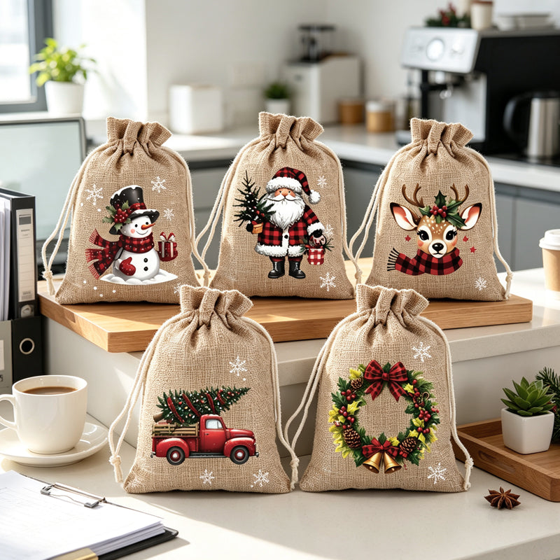 🎄 Save 50%! 🎁 Drawstring Gift Bags – Festive, reusable & perfect for wrapping ✨