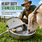 🐄 Automatic 304 Stainless Steel Drinking Bowl with Float and Drain Hole for Cattle Horses Sheep and Dogs 🤖