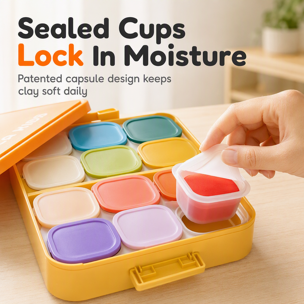 Non-Toxic Odorless Ultra Light Capsule Clay Set for Kids DIY Arts and Crafts Modeling Clay with Tools