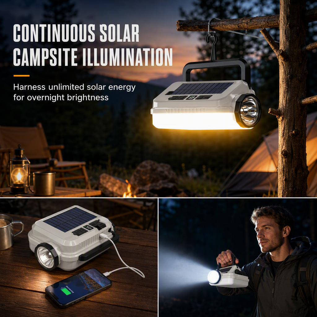 ⭐ DON'T MISS 50% OFF 🏕️ Multi-Functional — Lantern, Work Light & Device Charger