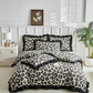 🛏️✨Leopard Print Ruffled Duvet Cover Set