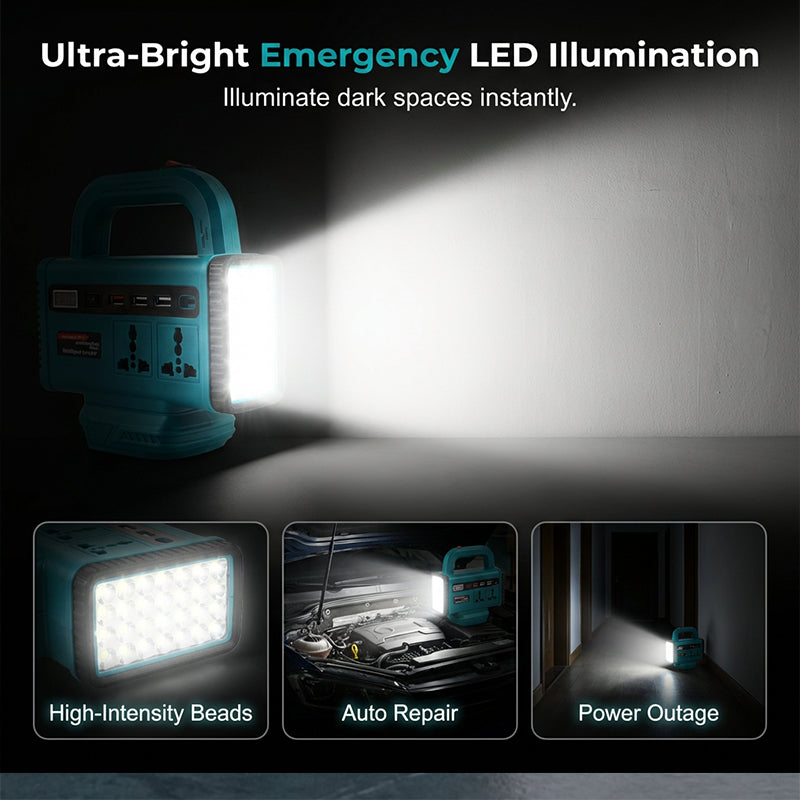 🔌 Save 50%! 💡 Portable Power Inverter – With LED light & versatile use ✨
