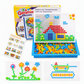 Kids Educational Mushroom Nail Pegboard Toy DIY Creative Mosaic Insert Puzzle Game with Large and Small Pegs