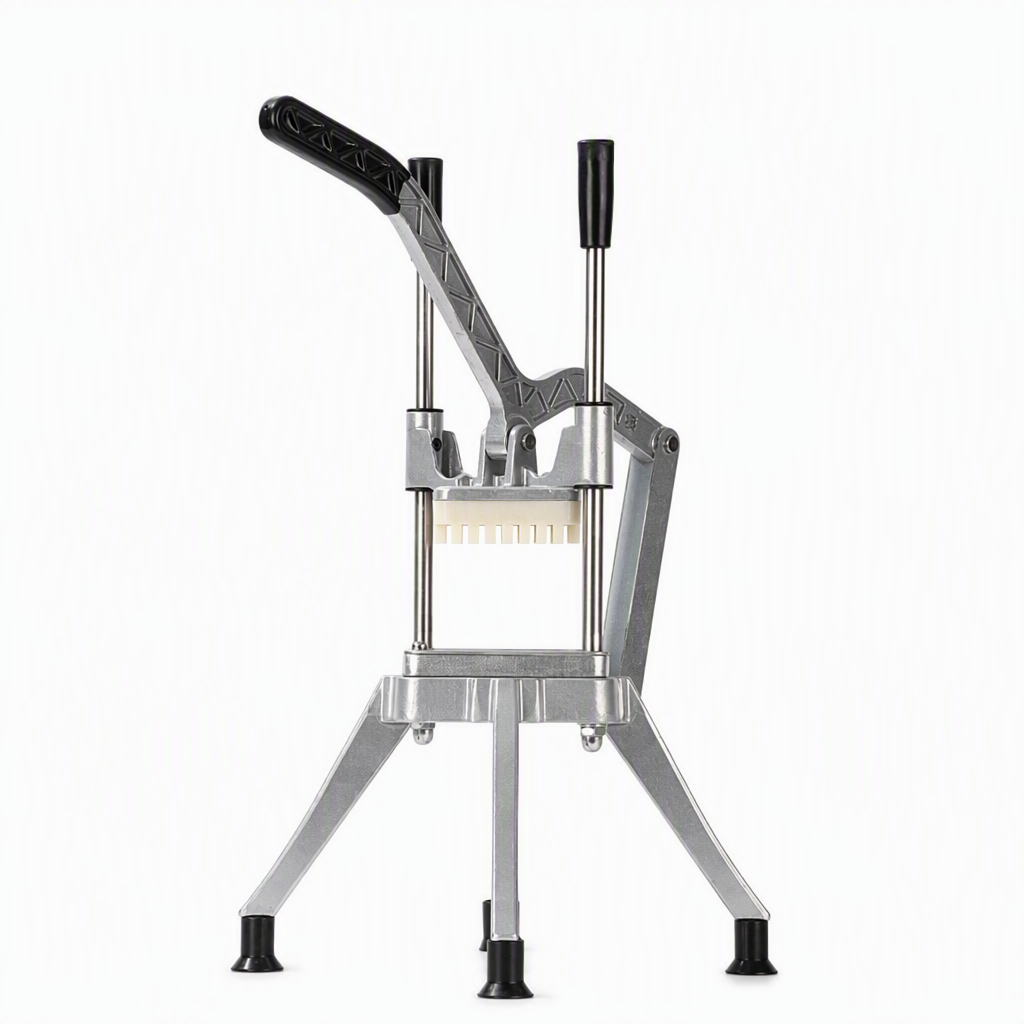 🔪 50% OFF! ✨ Vertical Manual Vegetable Cutter & Dicer – Stainless Steel French Fry Slicer, Heavy-Duty Lever Action & 4 Sharp Blades – Fast Uniform Cutting for Potatoes, Cucumbers & Radishes 🥔