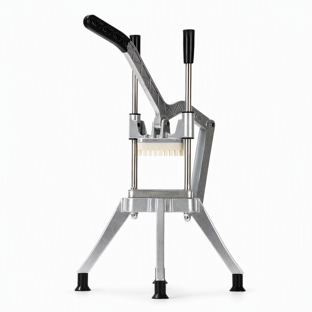 🔪 50% OFF! ✨ Vertical Manual Vegetable Cutter & Dicer – Stainless Steel French Fry Slicer, Heavy-Duty Lever Action & 4 Sharp Blades – Fast Uniform Cutting for Potatoes, Cucumbers & Radishes 🥔