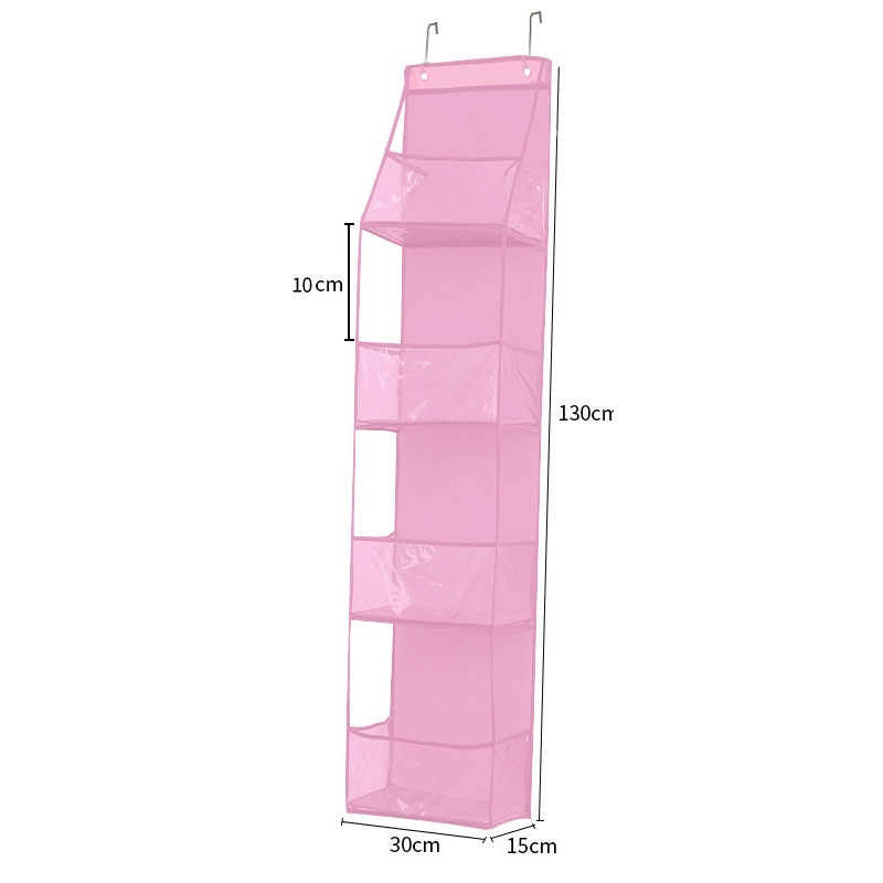 🚪 Space-Saving Over-Door Organizer: 4/6 Tiers, Transparent Windows, Sturdy PP, No-Drill