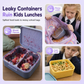 📢📢50% OFF !! ⏰Sealed Food Grade Kids Bento Lunch Box Set with Soup Bowl 4 Compartment Lunch Container for School Students