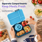 📢📢50% OFF !! ⏰Sealed Food Grade Kids Bento Lunch Box Set with Soup Bowl 4 Compartment Lunch Container for School Students