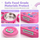 📢📢50% OFF !! ⏰Sealed Food Grade Kids Bento Lunch Box Set with Soup Bowl 4 Compartment Lunch Container for School Students