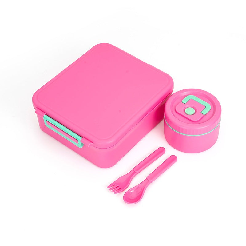 📢📢50% OFF !! ⏰Sealed Food Grade Kids Bento Lunch Box Set with Soup Bowl 4 Compartment Lunch Container for School Students