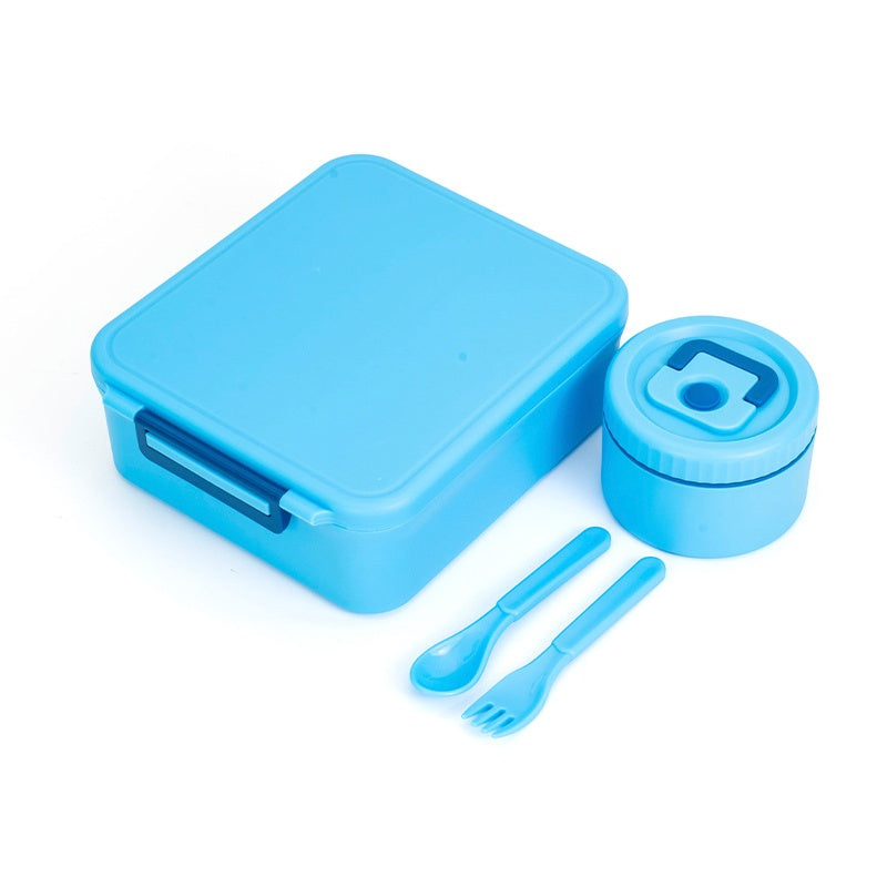 📢📢50% OFF !! ⏰Sealed Food Grade Kids Bento Lunch Box Set with Soup Bowl 4 Compartment Lunch Container for School Students