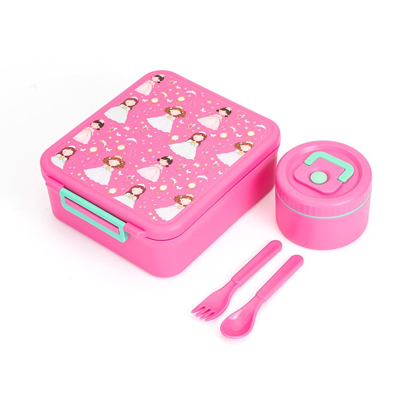 📢📢50% OFF !! ⏰Sealed Food Grade Kids Bento Lunch Box Set with Soup Bowl 4 Compartment Lunch Container for School Students