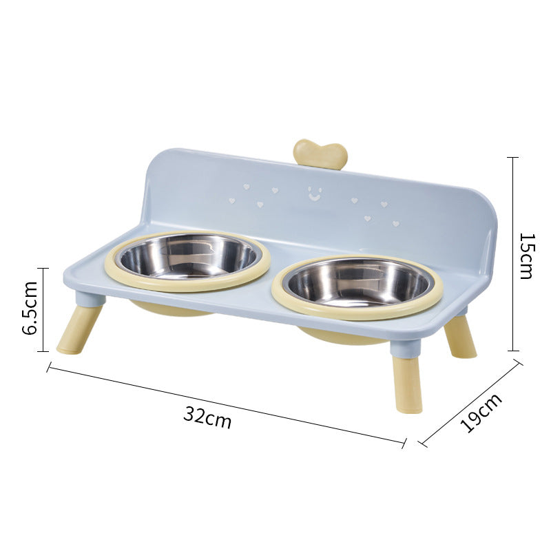 Elevated Detachable Pet Double Bowls