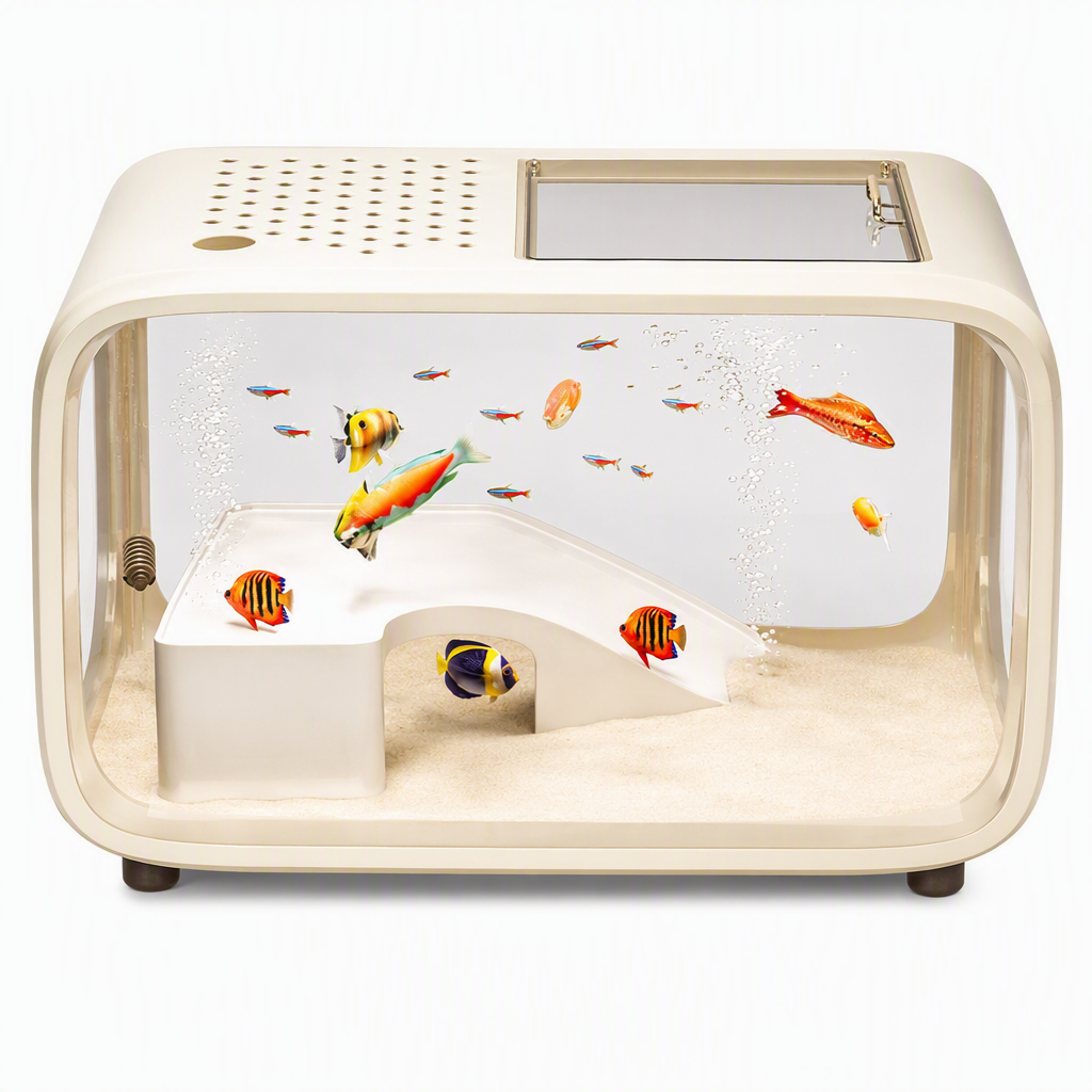 🐠 Save 50%! 🏠 Transparent Fish Tank – With lid, decorative & ideal for living room ✨