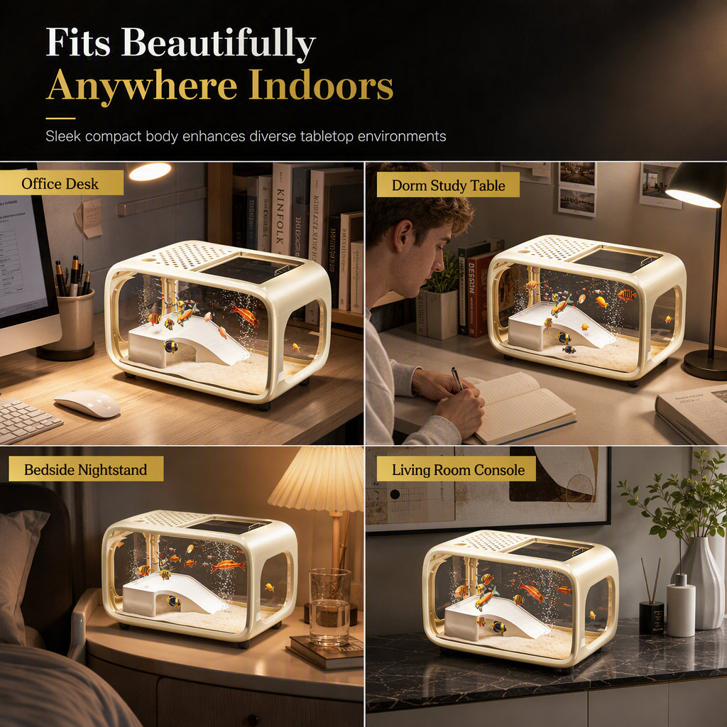 🐠 Save 50%! 🏠 Transparent Fish Tank – With lid, decorative & ideal for living room ✨