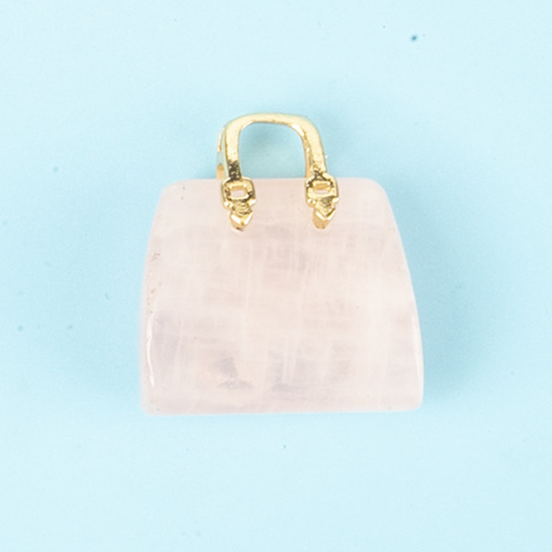 Miniature Elegant Stone Handbag Ornament