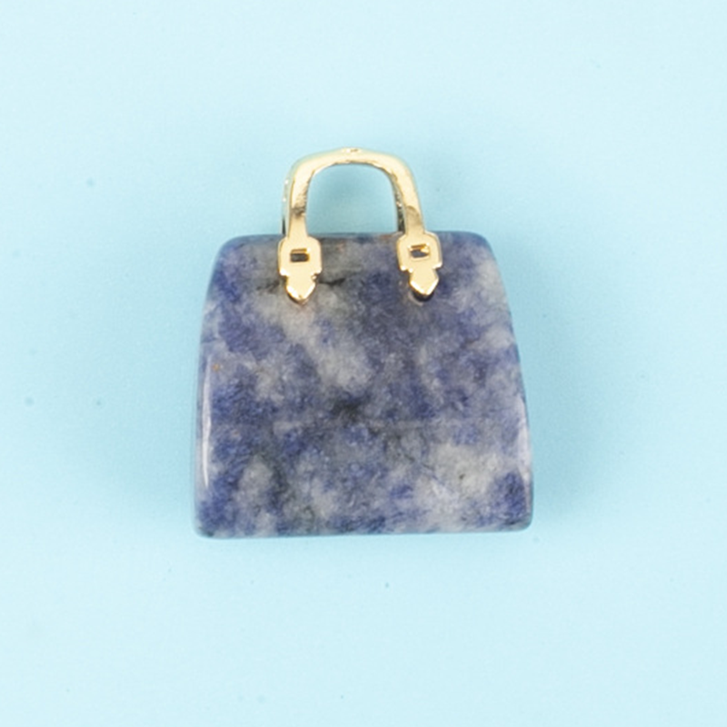 Miniature Elegant Stone Handbag Ornament